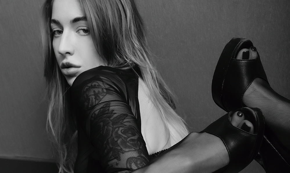 Fine art fashion editorial — professional studio series, monochrome